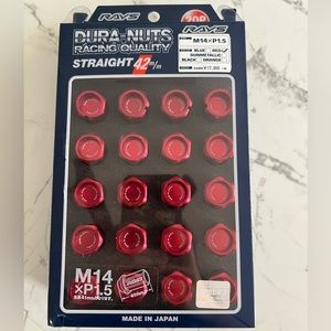 Brand New Rays Dura-Nuts Size M14*P1.5 L42 Red
